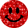 red glitter smiley